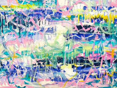 Feeling at Home Ipanema abstract canvas art print by Lucas, vibrant colorful wall decor with modern artistic design.
