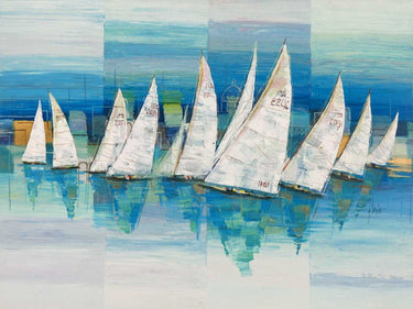 Canvas Art Print Ocean sailboats Abstract subject by Florio Luigi Fine Art Print quality