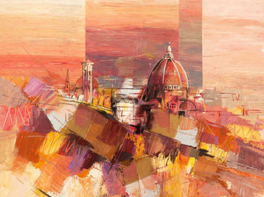 Abstract Florence canvas art print by Florio Luigi, featuring vibrant, flowing abstract design on a textured surface.