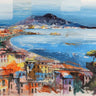 Feeling at home Dolce Napoli abstract canvas art print by Florio Luigi, colorful modern wall decor with vibrant brushstrokes.