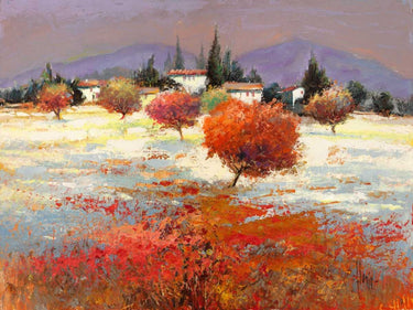European canvas art print featuring Dolci Colline by Florio Luigi, showcasing a serene landscape in soft, muted tones.