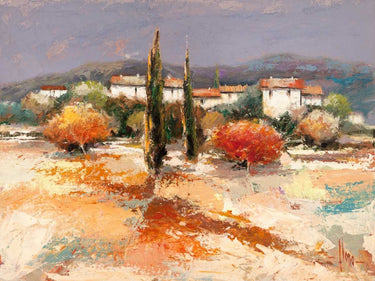 Feeling at Home Borgo nel Sole European canvas art print by Florio Luigi showcasing a scenic village landscape on durable canvas.