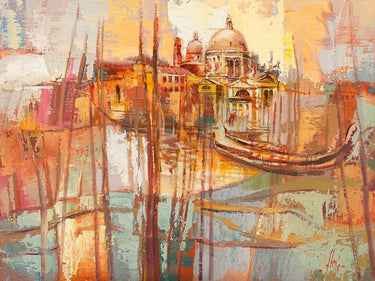 Landscape canvas art print by Florio Luigi featuring vibrant colors, designed for a stylish home decor display.