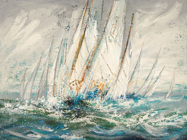 Art Print on canvas Dacqua e di vento by Florio Luigi Landscape Post-Impressionism artwork