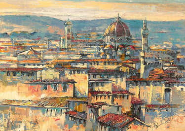 Feeling at Home Florence Cityscape canvas art print by Florio Luigi featuring a detailed city view in a stylish design.