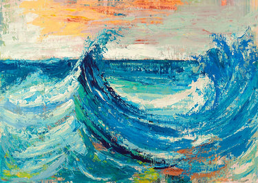 Art Print on canvas Mare aperto by Florio Luigi Nature Expressionism artwork
