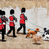 Royal Guard Animals canvas art print by Feeling at Home, featuring detailed guard animals in vibrant colors and intricate design.