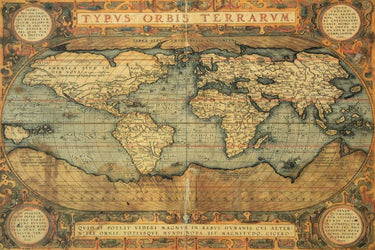 Canvas Art Print Typus Orbis Terrarum 1587 Museum subject by Ortelius Abraham Fine Art Print quality