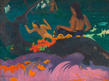 Feeling at home Gauguin Fatata te Miti art print, depicting a vibrant seaside scene on canvas by Paul Gauguin.