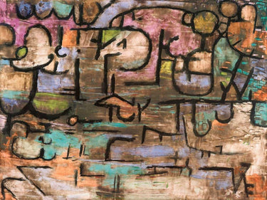 Abstract canvas art print titled "After the Flood" by Klee Paul, featuring vibrant colors and expressive brushstrokes.