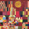 Abstract canvas art print titled "Castle and Sun" by Klee Paul, featuring a colorful, detailed scene of a castle and sun.