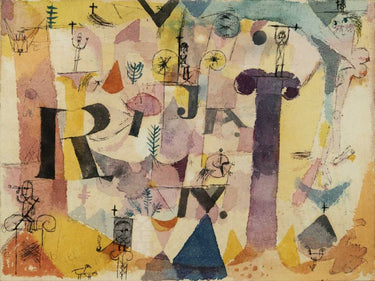 Abstract canvas art print featuring ancient ruins design by Klee Paul, from the Feeling at Home collection.