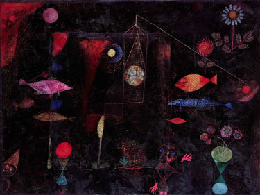 Canvas Art Print Fish Magic Abstract subject by Klee Paul Fine Art Print quality