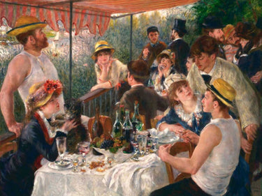 Art Print on canvas Luncheon of the Boating Party by Renoir Pierre-Auguste Landscape Post-Impressionism artwork