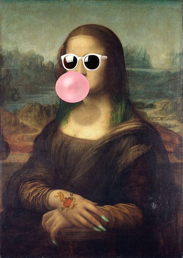 Feeling at Home Leisure Time-Monna Lisa contemporary canvas art print by Spencer Matt, featuring a modern artistic interpretation of Mona Lisa.