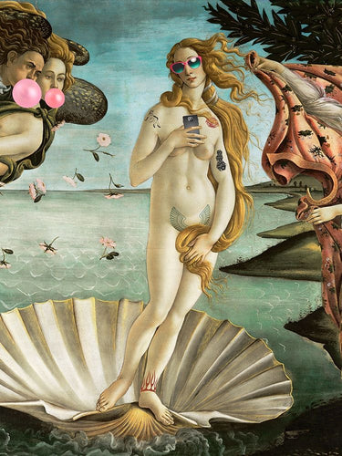 Contemporary canvas art print titled Leisure Time-Venus by Spencer Matt, featuring abstract, colorful design for modern home decor.
