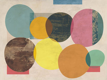 Abstract canvas art print by Taylor Sonne, featuring modern geometric design in earthy tones, from Feeling at Home collection.