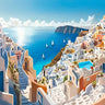 Feeling at Home Greek Dream Coastal canvas art print by Sanchez, featuring serene ocean-inspired scene in soft coastal tones.