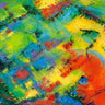 Abstract travel-themed canvas art print by Marzari Tebo, featuring vibrant colors and dynamic shapes, ideal for home decor.