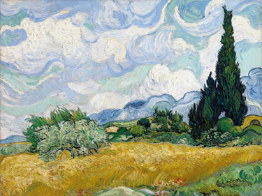 Art Print on canvas Wheat Field with Cypresses by Van Gogh Vincent Landscape other artwork