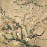 Beige floral canvas art print of Mandorlo in fiore by Van Gogh, featuring delicate blossoms and vibrant colors.