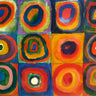 Abstract canvas art print featuring concentric circles by Kandinsky, titled "Squares," from Feeling at Home.