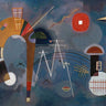 Abstract canvas art print by Kandinsky Wassily featuring round and pointed shapes, created by Feeling at Home.
