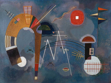 Abstract canvas art print by Kandinsky Wassily featuring round and pointed shapes, created by Feeling at Home.