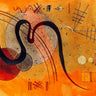 Canvas Art Print Launelinie Abstract subject by Kandinsky Wassily Fine Art Print quality
