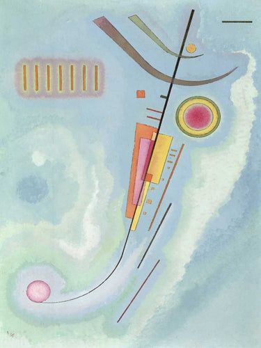 Abstract canvas art print by Kandinsky Wassily, featuring vibrant colors and geometric shapes, from Feeling at Home.