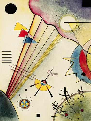 Abstract canvas art print by Kandinsky Wassily, featuring vibrant colors and geometric shapes, from Feeling at Home.