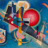 Abstract blue canvas art print by Kandinsky Wassily, featuring vibrant shapes and bold colors, from Feeling at Home.