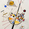 Abstract Kandinsky Wassily art print featuring delicate, colorful tension shapes on canvas by Feeling at Home.