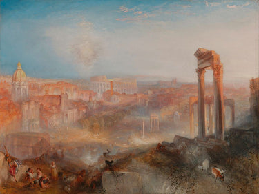 Art Print on canvas Modern Rome, Campo Vaccino by Turner William Landscape Realism artwork
