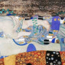 Gustav Klimt's The Three Ages of Woman figurative canvas art print, featuring detailed imagery of women at different life stages.