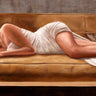 Feeling at Home Riposo Bed canvas art print by Jannace Sergio, featuring a calming, detailed artwork of a bed scene for home decor.