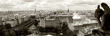 Black and white Paris Panorama canvas art print by Ratsenskiy Vadim, featuring a detailed cityscape for modern home decor.