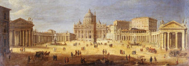 Art Print on canvas Piazza San Pietro Rome by van Wittel Gaspar Landscape Post-Impressionism artwork