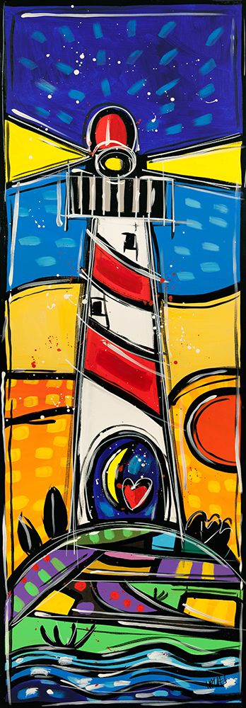 Art Print on canvas Testimone del tempo by Wallas Landscape Post-Impressionism artwork