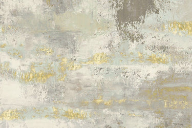 Blooming Day Golden Grey abstract canvas art print by Fisk Arnie, featuring a modern floral design on textured canvas.