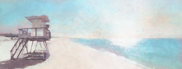 Coastal canvas art print featuring a solitary hut, by Cusson Marie-Elaine, from Feeling at Home, showcasing serene seaside scenery.