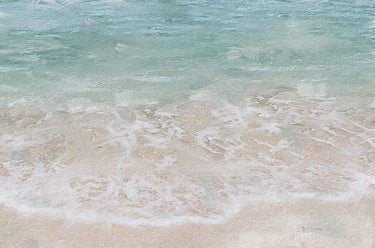 Beach Shore V coastal canvas art print by Hak Chiu Tak, featuring serene shoreline scene in soft coastal tones.