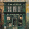Chez Jerome kitchen canvas art print by Feeling at Home, featuring a vibrant and detailed artistic depiction of a cozy kitchen scene.