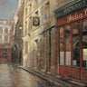 Feeling at Home Julia C. Kitchen canvas art print by Heighton Brent featuring a vibrant, detailed kitchen scene artwork.