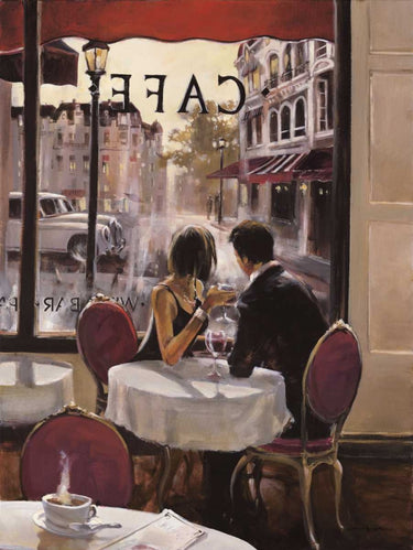European canvas art print titled After Hours by Heighton Brent, showcasing a detailed, vibrant urban scene in a Feeling at Home style.