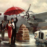 Transcontinental flight figurative canvas art print by Heighton Brent, featuring a detailed aviation scene.