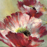 Lush Poppy floral canvas art print by Feeling at Home featuring vibrant poppies and lush greenery in a natural floral design.