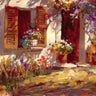 Country French cottage window canvas art print by Heighton Brent, featuring a charming window scene in a rustic style.