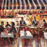 Feeling at Home patio dining kitchen canvas art print by Lynch Brent, featuring a vibrant outdoor dining scene.
