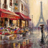 Feeling at Home April In Paris floral canvas art print by Lynch Brent, featuring vibrant Parisian flower scene on textured canvas.
